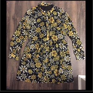 TopShop Yellow daisy shirt dress
