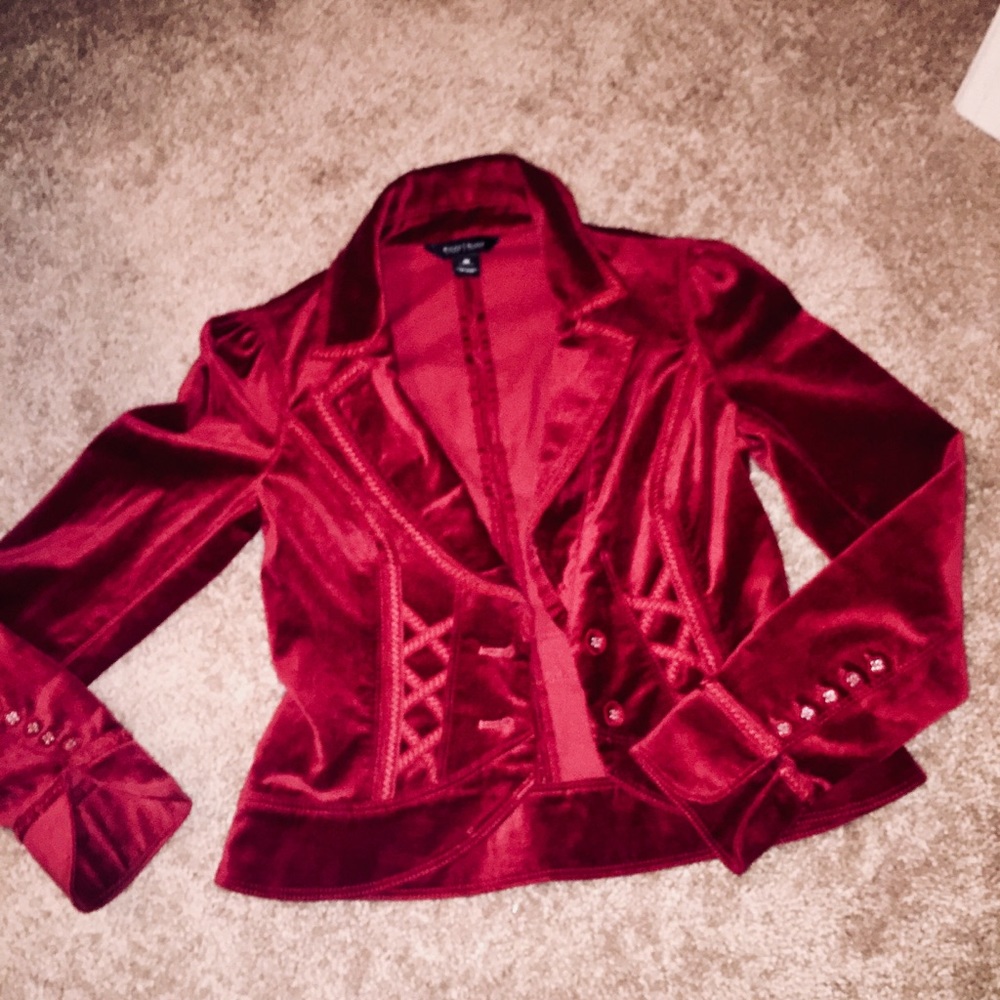 WHBM Velvet Blazer, 00