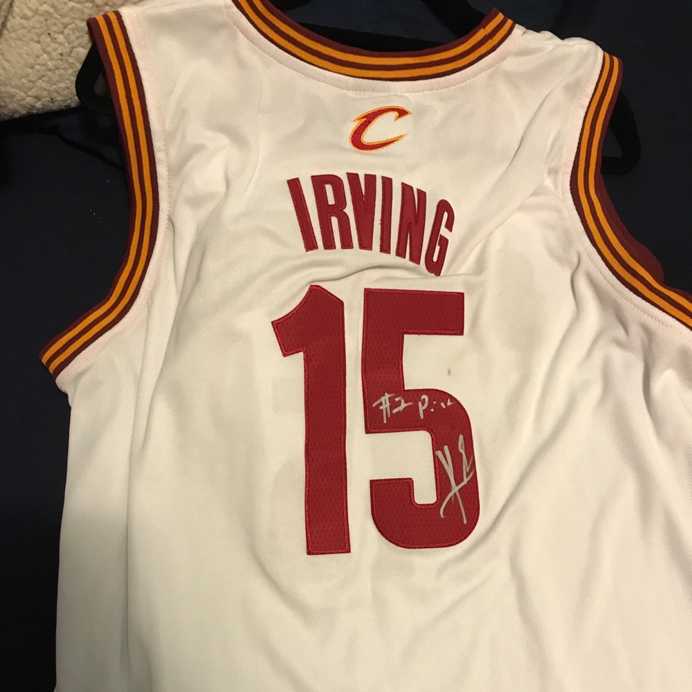 Autographed Cleveland Cavalier Kyrie Irving Jersey