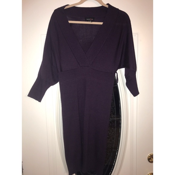 Eggplant sweater dress - Picture 1 of 2