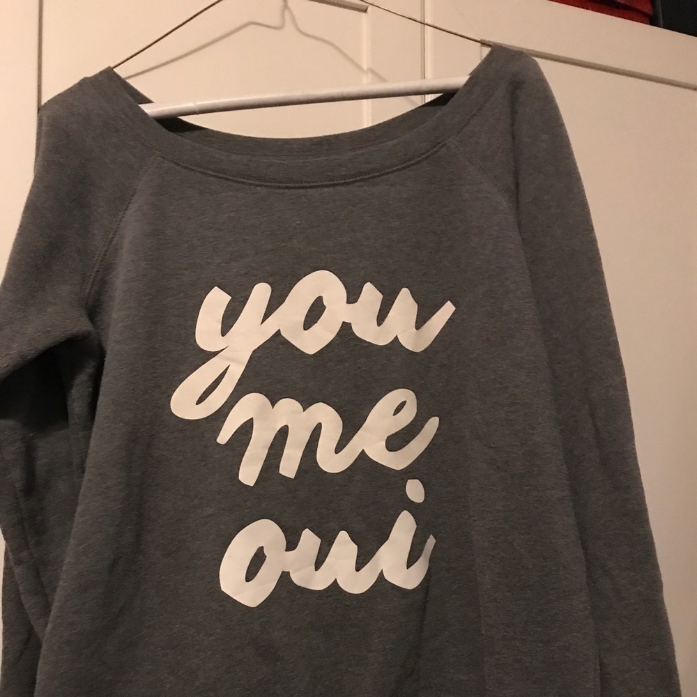 You Me Oui Off the Shoulder Sweatshirt