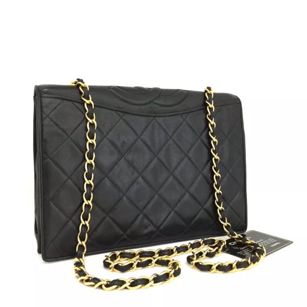 Chanel Quilted Matelasse CC Lambskin Chain Bag