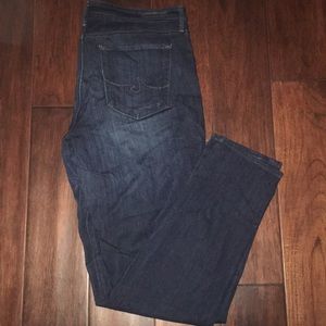 AG Denim, “The Prima” mid -rise cigarette