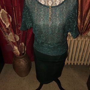 Forest Green Pencil Skirt