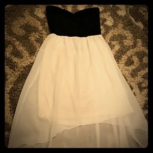 Black and white sheer dress