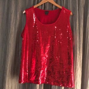 Red Sequin Tank