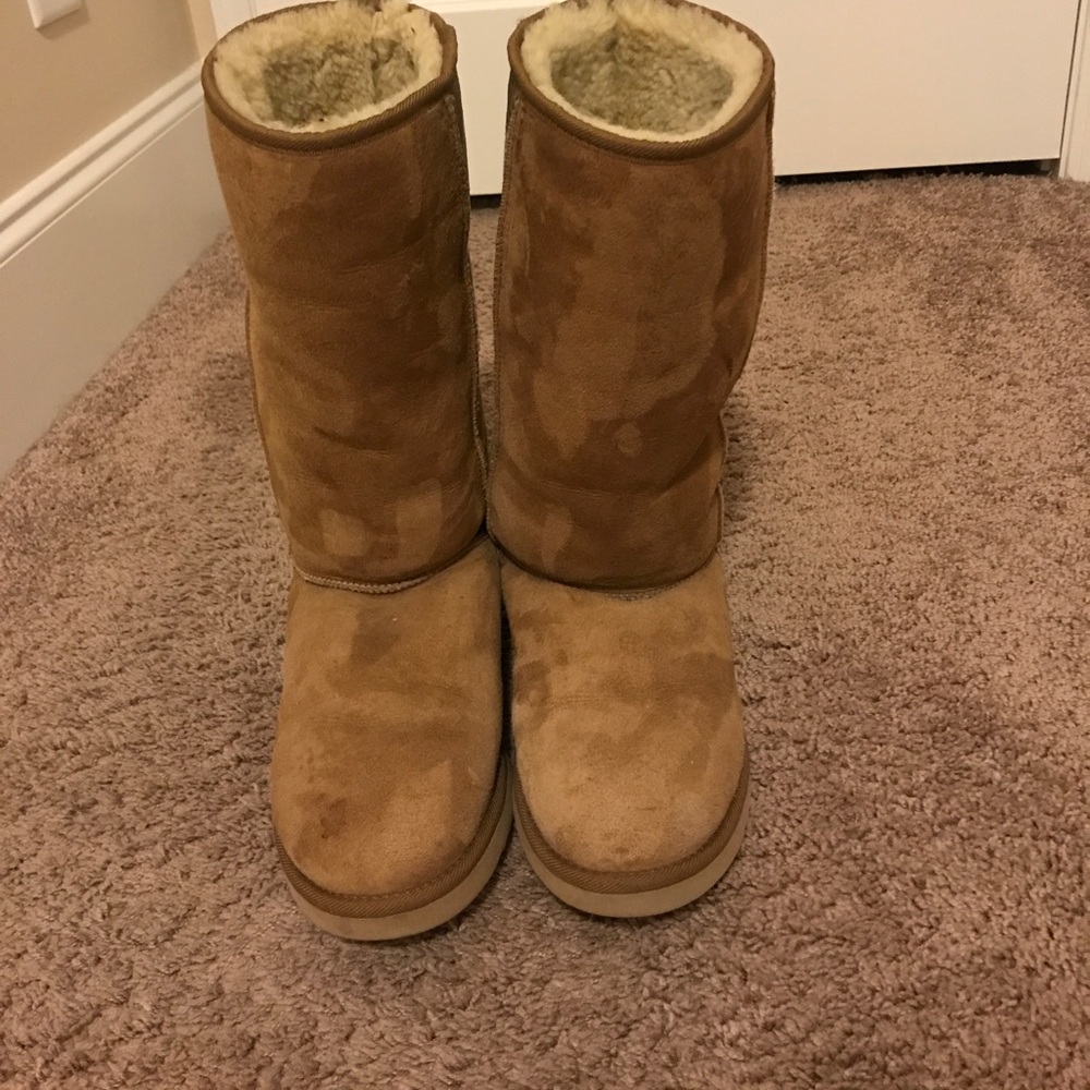 Tall chestnut UGG boots