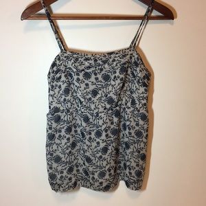 Loft blue flower print camisole