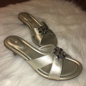 Lindsay Phillips Jean embellished low heel sandal