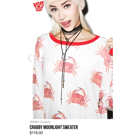 🎉HP🎉WILDFOX💋|| Crabby Moonlight Sweater 🦀🦀 - Picture 2 of 8