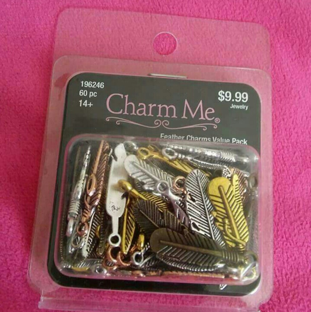 Feather Charms /abc charms /wrap bracelet