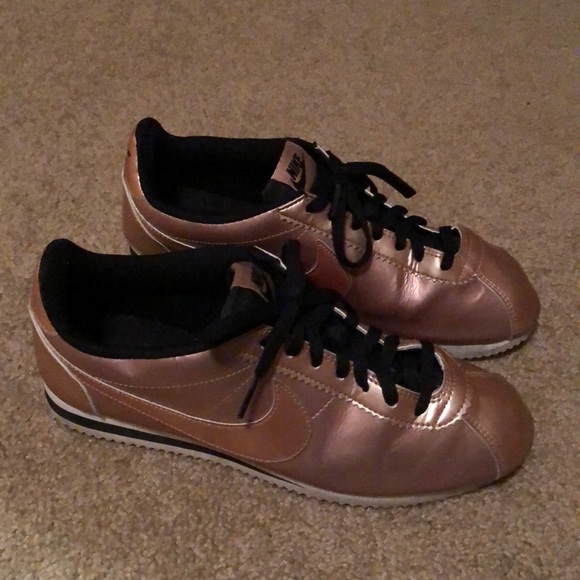 nike cortez rose gold womens