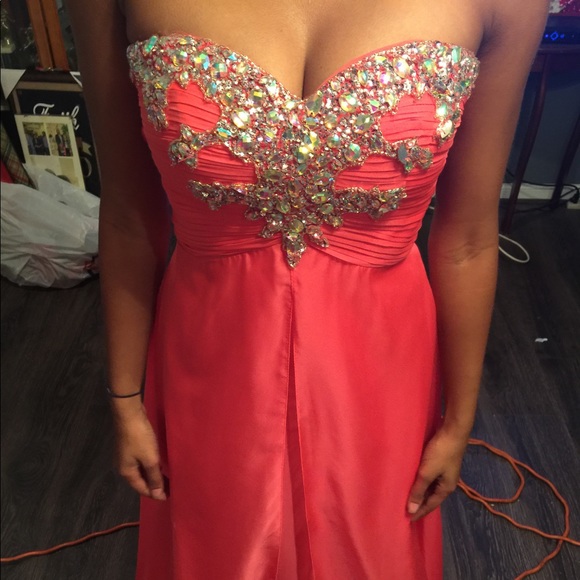 Coral prom dress. Bought for $175, asking for $125 - Picture 1 of 2
