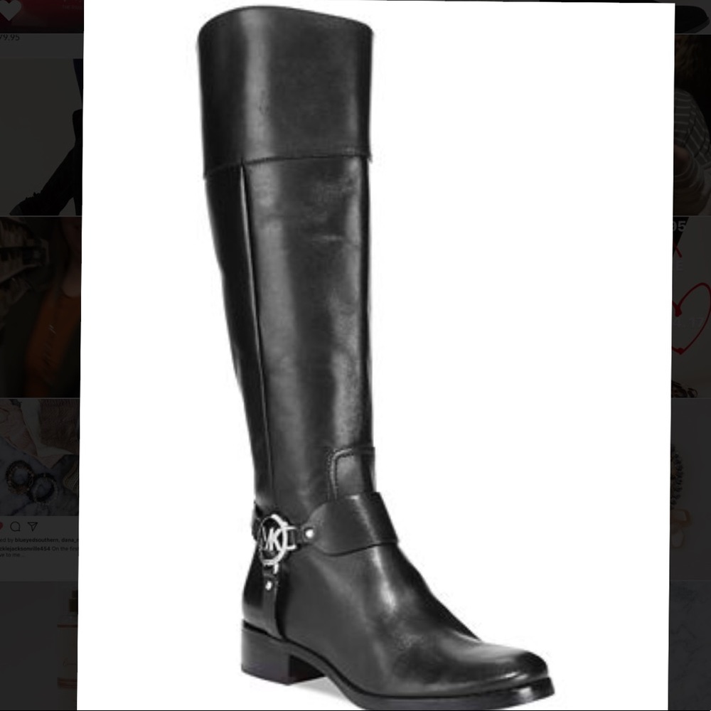 Micheal Kors Black riding boots 8.5