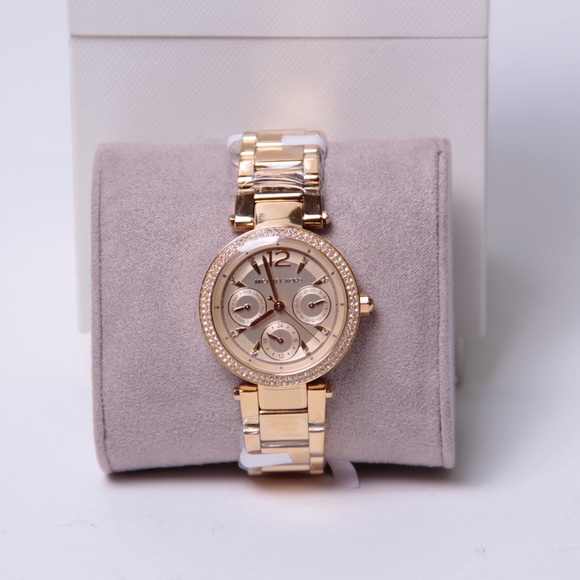 Michael Kors women’s chronograph gold plated watch main image 4