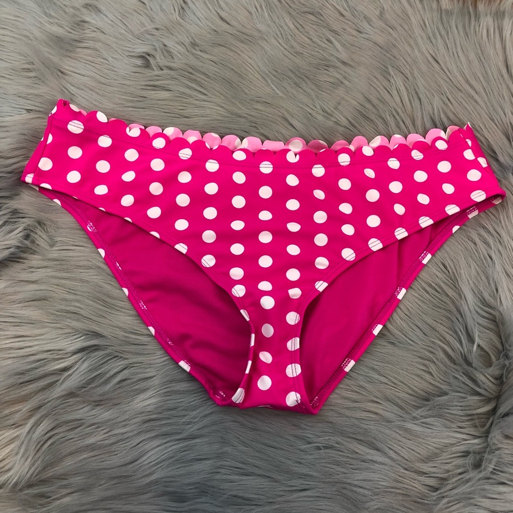 Bongo Pink & White Polka Dot Bikini Bottom