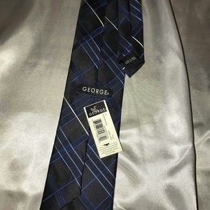 Gorge blue, black and silver (zipper)tie