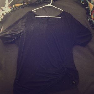 26/28 - Lane Bryant - Black W/White Speck Top