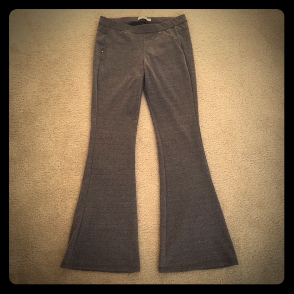 Free People Gray Wide Leg Pants