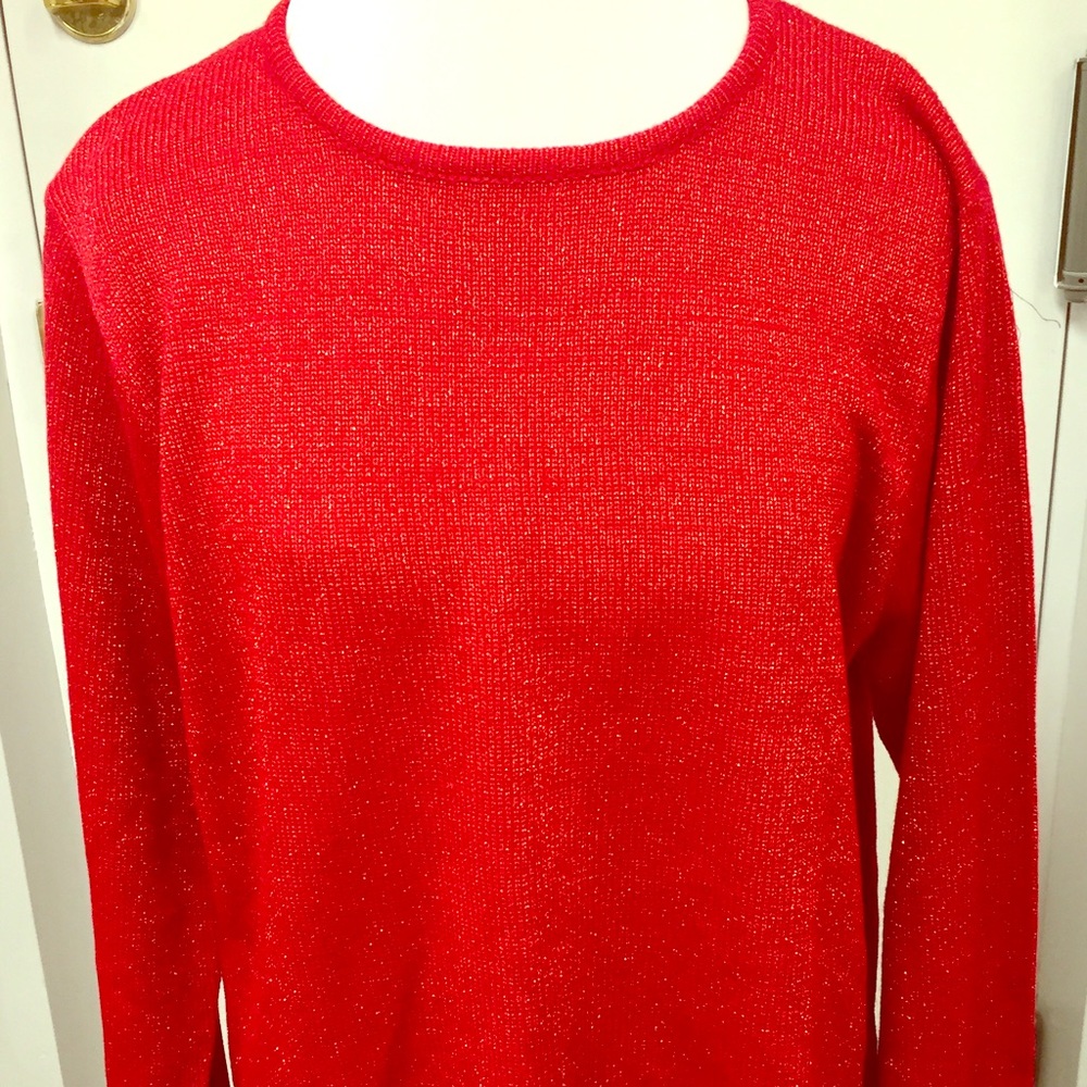 ANTHONY RICHARDS NWOT gorgeous metallic red sweater XL