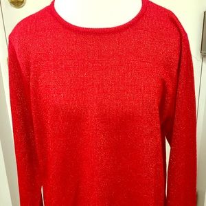 ANTHONY RICHARDS NWOT gorgeous metallic red sweater XL