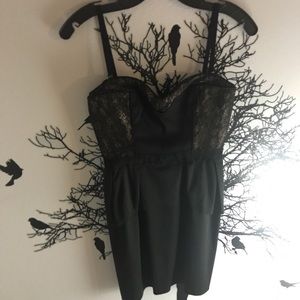 BCBGMAXAZRIA Black / gold cocktail dress