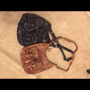 Black mossimo purse and brown mossimo purse