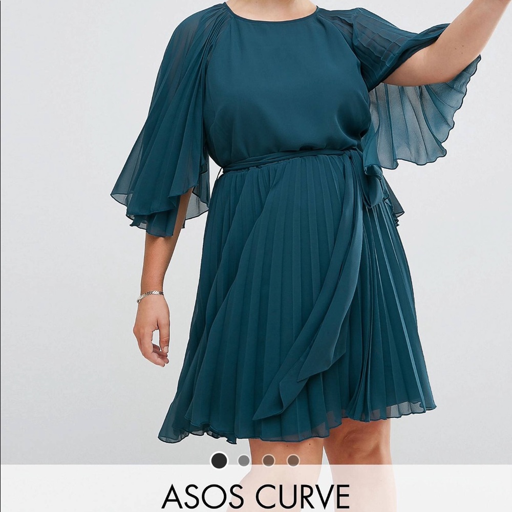 ASOS Curve Flutter Sleeve Mini Dress