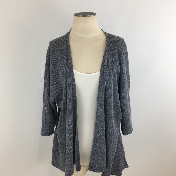 LuLaRoe Tops - ✨HP✨LuLaRoe- Lindsay Cardigan Blue Marl Knit SZ M