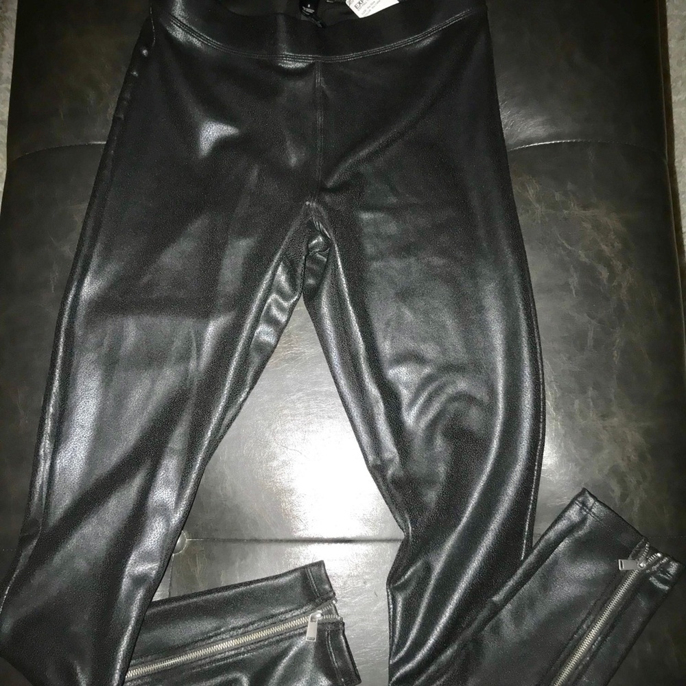 Express leather look leggings