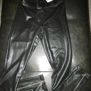 Express leather look leggings
