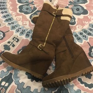 Brown Winter Suede Boots