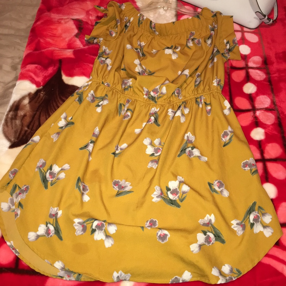 Beautiful yellow flower dress