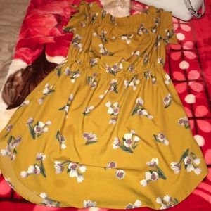 Beautiful yellow flower dress
