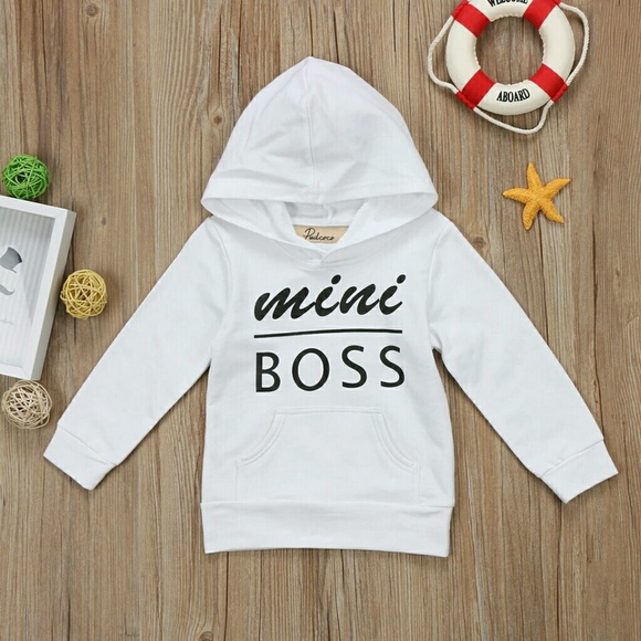 🆕Mini Boss Hoodie, In Black or White - Picture 3 of 6