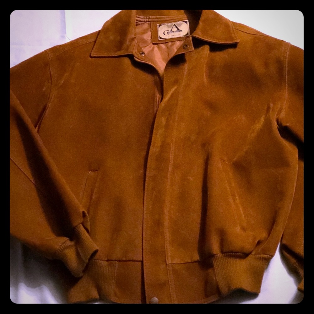 TAN SUEDE MENS JACKET