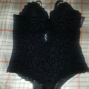 Oh La La Cheri Black Velvet Teddy