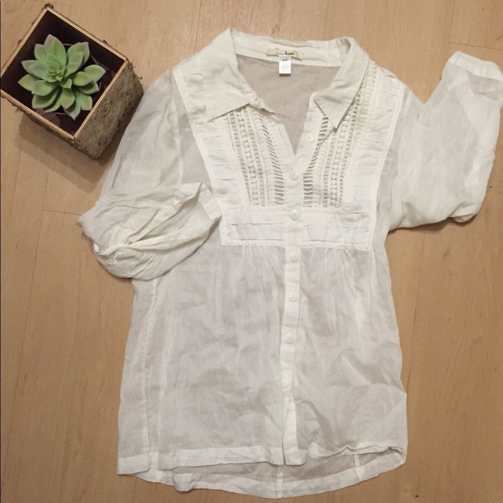Trinity white silk blouse