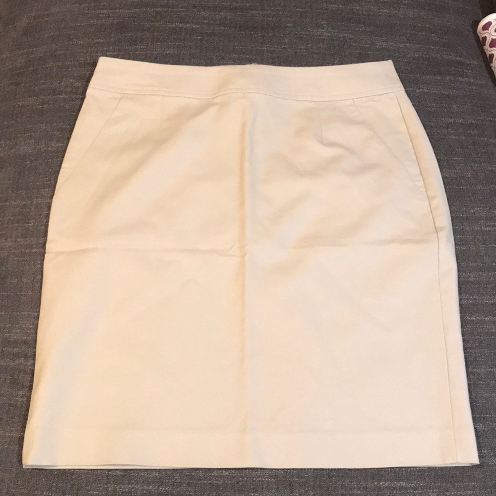 Tan pencil skirt