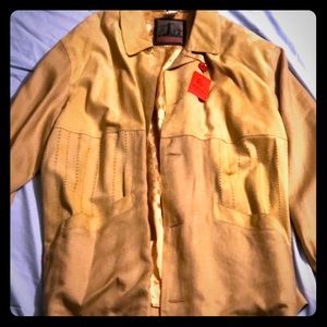 Mens MUSTARD SUEDE JACKET by TORRAS
