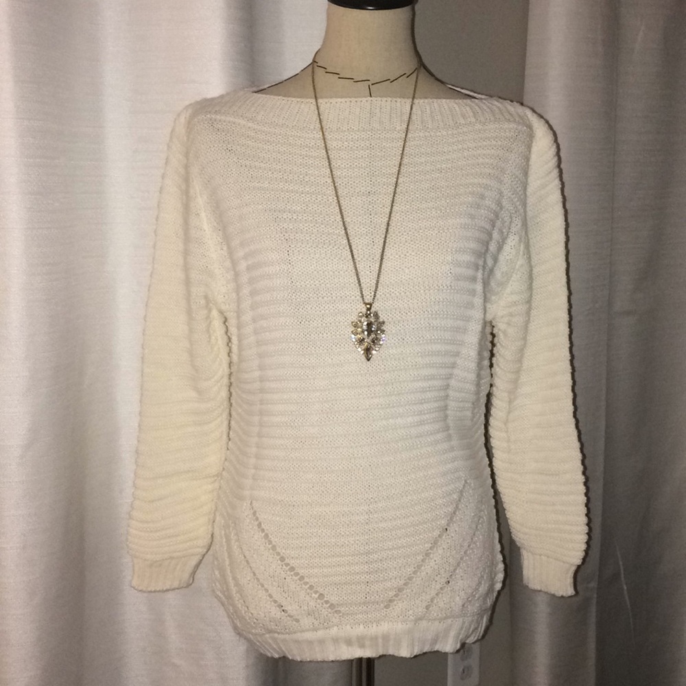 Ecru Boatneck Sweater