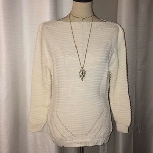 Ecru Boatneck Sweater