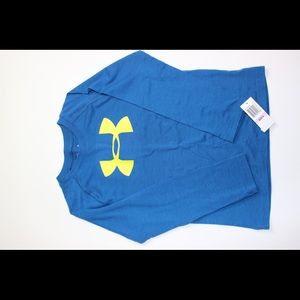 NWT Under Armour Blue Boys Long Sleeve Shirt Sz. 6