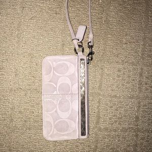 Rare Coach beaded suede wristlet