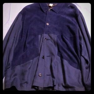 TORRAS BLUE SUEDE/SILK JACKET