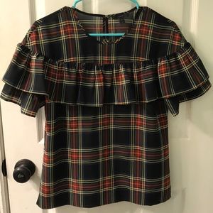 J. Crew Plaid Blouse
