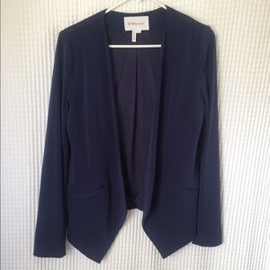 BCBGENERATION Dark Blue Collarless Blazer