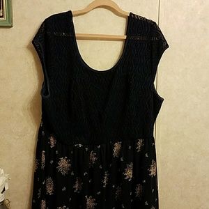 Torrid 3 Navy Blue Floral Print Dress