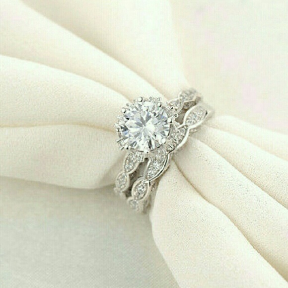 🆕Stunning 3ctCZ Engagement/Wedding Set, PP - Picture 4 of 5