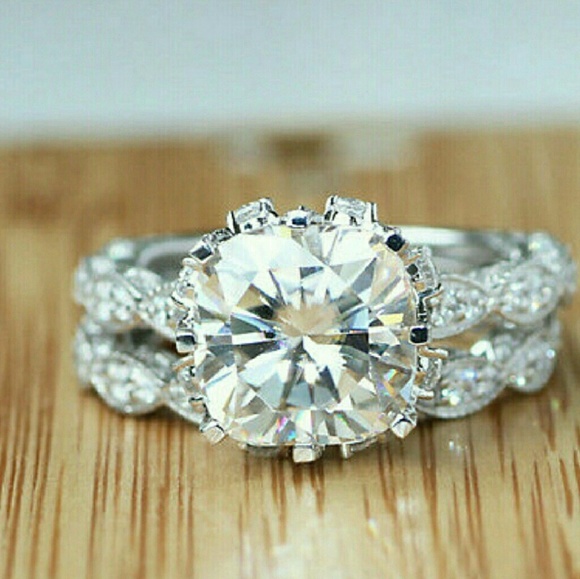 🆕Stunning 3ctCZ Engagement/Wedding Set, PP - Picture 3 of 5